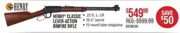 Cabela's HENRY CLASSIC LEVER-ACTION RIMFIRE RIFLE offer