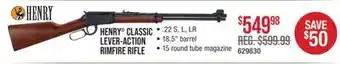 Cabela's HENRY CLASSIC LEVER-ACTION RIMFIRE RIFLE offer