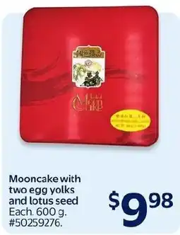 Walmart Mooncake with two egg yolks and lotus seed offer