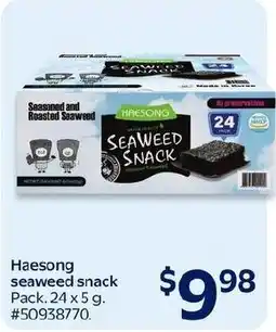 Walmart Haesong seaweed snack offer
