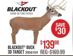 Cabela's BLACKOUT BUCK 3D TARGET offer