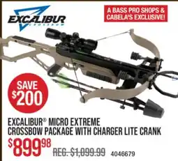 Cabela's EXCALIBUR MICRO EXTREME CROSSBOW PACKAGE WITH CHARGER LITE CRANK offer