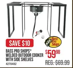 Cabela's BASS PRO SHOPS WELDED OUTDOOR COOKER WITH SIDE SHELVES offer