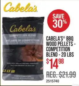 Cabela's CABELA'S BBQ WOOD PELLETS - COMPETITION BLEND - 20 LBS offer