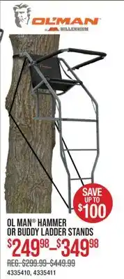 Cabela's OL'MAN HAMMER OR BUDDY LADDER STANDS offer