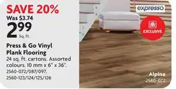 Home Hardware Press & Go Vinyl Plank Flooring offer