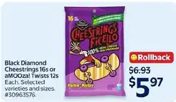 Walmart Black Diamond Cheestrings offer