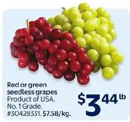 Walmart seedless grapes offer
