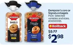Walmart Dempster's bagels offer