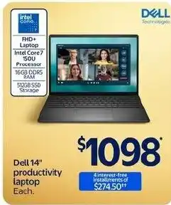 Walmart Dell 14 productivity laptop offer