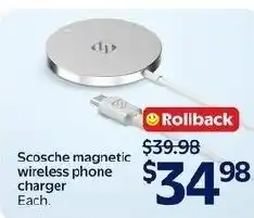 Walmart Scosche magnetic wireless phone charger offer