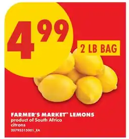 No Frills FARMER'S MARKET LEMONS, 2 LB BAG offer