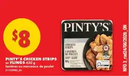 No Frills PINTY'S CHICKEN STRIPS OR FLINGS offer