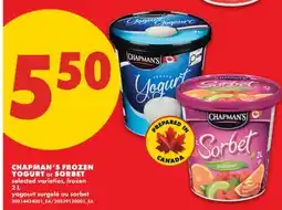 No Frills CHAPMAN'S FROZEN YOGURT OR SORBET offer