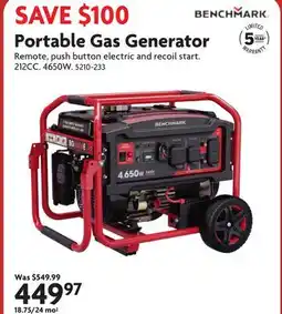 Home Hardware Portable Gas Generator offer