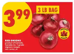 No Frills RED ONIONS, 3 LB BAG offer
