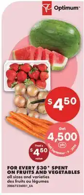 No Frills FRUITS AND VEGETABLES offer