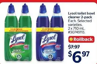 Walmart Lysol toilet bowl cleaner offer
