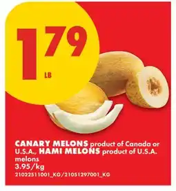 No Frills CANARY MELONS OR HAMI MELONS offer