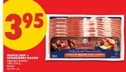 No Frills MAPLE LEAF OR SCHNEIDERS BACON, 100/375 G offer