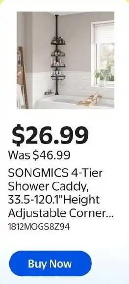 Songmics 4-tier shower caddy