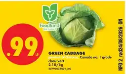 No Frills GREEN CABBAGE offer