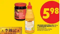 No Frills LEE KUM KEE CHILI OIL, 205 G OR SRIRACHA MAYO, 445 ML offer
