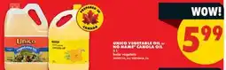No Frills UNICO VEGETABLE OIL or NO NAME CANOLA OIL offer