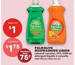 No Frills PALMOLIVE DISHWASHING LIQUID, 591/828 mL offer