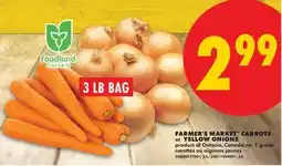 No Frills FARMER'S MARKET CARROTS OR YELLOW ONIONS, 3 LB BAG offer