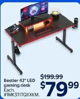 Walmart Bestier 42" LED gaming desk offer