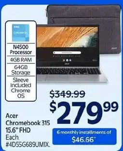 Walmart Acer Chromebook 315 offer
