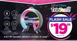 Showcase SonicVibes TrioTune 3-in-1 BT Speaker, Wireless Charger & Lamp offer