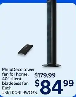 Walmart PhiloDeco tower fan offer