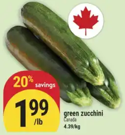 Marché Adonis green zucchini offer