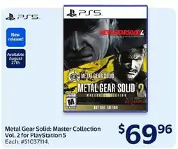 Walmart Metal Gear Solid: Master Collection Vol. 2 offer