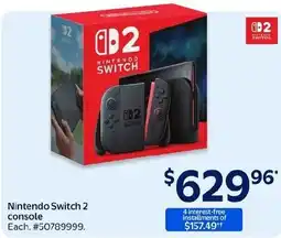 Walmart Nintendo Switch 2 console offer