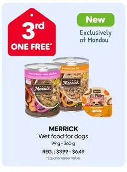 Mondou MERRICK Wet food for dogs offer