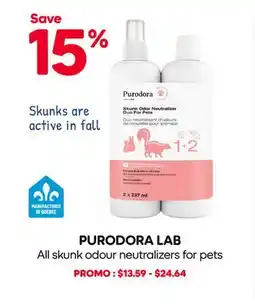 Mondou PURODORA LAB All skunk odour neutralizers for pets offer