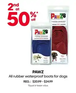 Mondou PAWZ All rubber waterproof boots for dogs offer