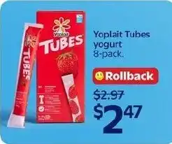 Walmart Yoplait Tubes yogurt offer