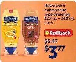 Walmart Hellmann's mayonnaise type dressing offer