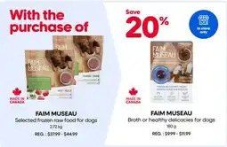Mondou FAIM MUSEAU Selected frozen raw food for dogs offer