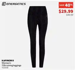Sports Experts ENERGETICS KAPINEM II Women's 7/8 training leggings offer
