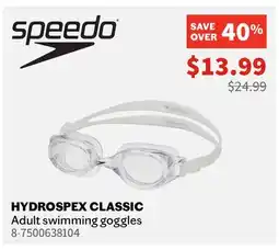 Sports Experts SPEEDO HYDROSPEX CLASSIC Adult swimming goggles offer