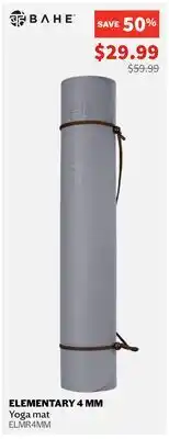 Sports Experts BAHE ELEMENTARY 4 MM Yoga mat offer