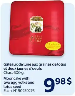 Walmart Mooncake with two egg yolks and lotus seed offer