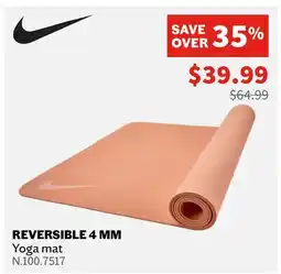 Sports Experts NIKE REVERSIBLE 4 MM Yoga mat offer