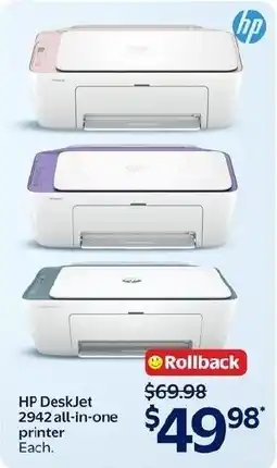 Walmart hp deskjet 2942 all-in-one printer offer
