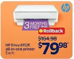 Walmart hp envy 6152e all-in-one printer offer